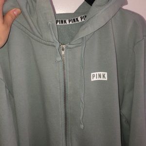 Pink zip up hoodie
